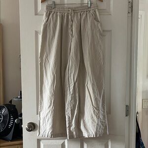 Women’s Cotton/Linen Tan Pants